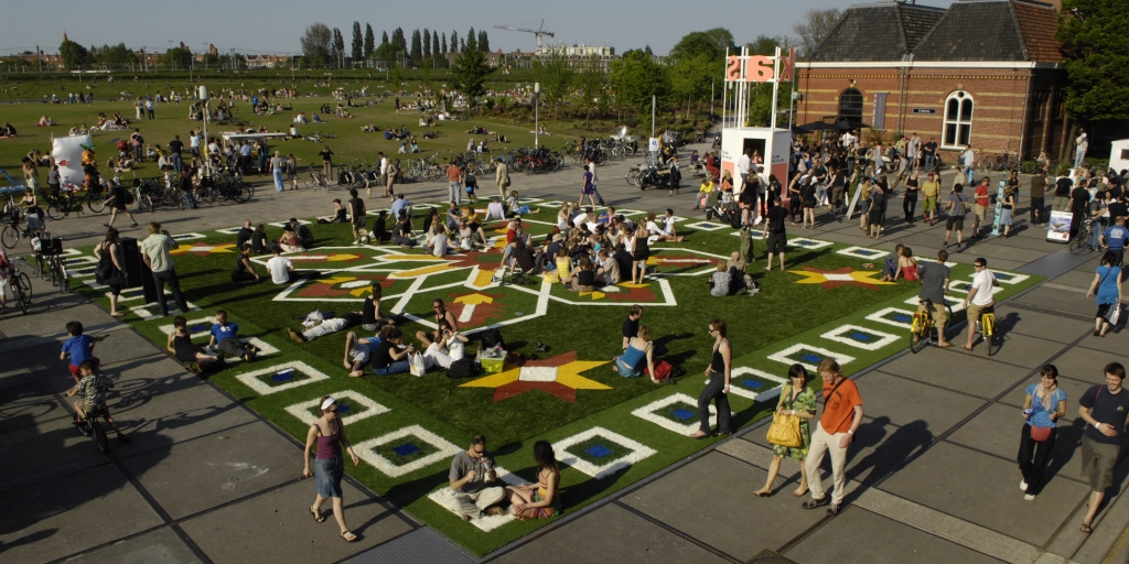 Amsterdam flying grass carpet