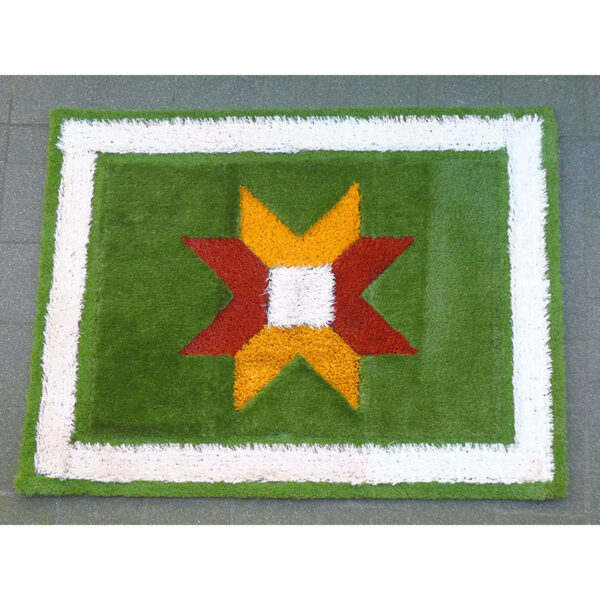 Tiny Flying Grass Carpet White stripe Border
